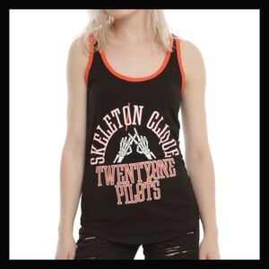 🔹TØP Twenty One Pilots Øne Piløts Skeleton Clique Racerback Junior’s Large